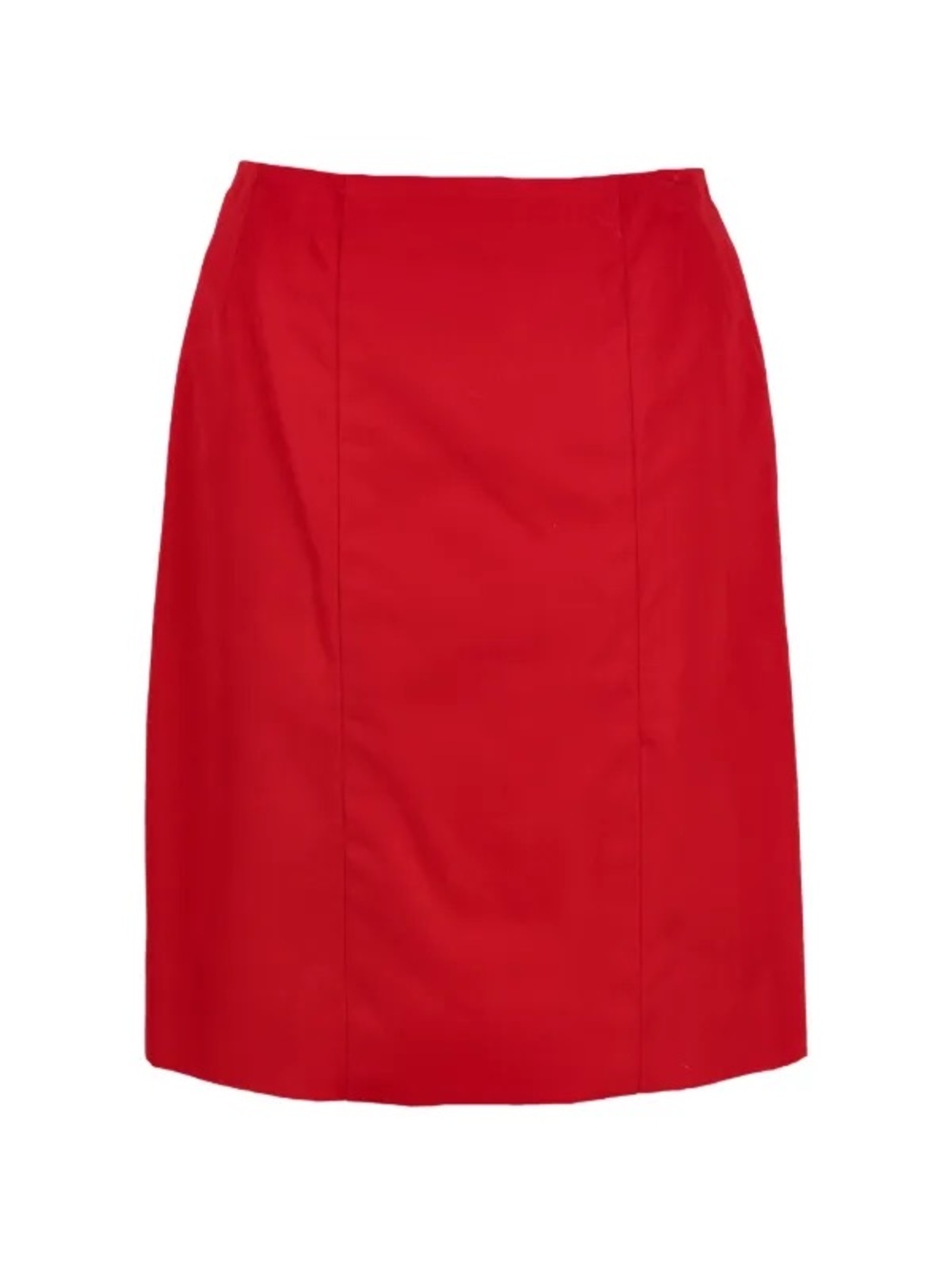 Chanel Red Wool and Silk Pencil Skirt Size 38 XS